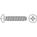 Linsenkopf Blechschrauben Form F-H mit Zapfen DIN 7981
