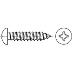 Linsenkopf Blechschrauben Form C-H mit Zapfen DIN 7981