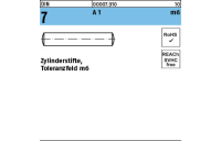 Zylinderstifte - DIN 7 - Toleranzfeld m6 - Edelstahl A1 - 2m6x8 - 500 Stück