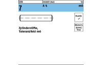 DIN 7 A 4 m6 Zylinderstifte, Toleranzfeld m6 - Abmessung: 6 m6 x 8 VE= (100 Stück)
