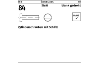 Zylinderschrauben mit Schlitz - ISO 1207/DIN 84 - blank gedreht - Stahl - M1,2x4 - 100 Stück