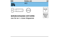 1000 Stück, DIN 84 A 2 Zylinderschrauben mit Schlitz - Abmessung: M 2,5 x 22