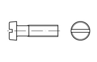 DIN 84 4.8 galvanisch vernickelt Zylinderschrauben mit Schlitz - Abmessung: M 3 x 10 VE= (2000 Stück)