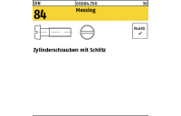 Zylinderschrauben mit Schlitz - ISO 1207/DIN 84 - Messing - M3x30 - 1000 Stück