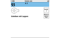 Scheiben mit Lappen - ~DIN 93 - Edelstahl A2 - 31 - 10 Stück