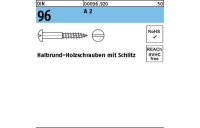 Halbrundkopf- Holzschrauben - DIN 96 - Edelstahl A2 - 4,5x40 - 200 Stück