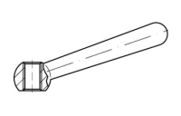 10 Stück, DIN 99 Stahl Form N Kegelgriffe mit Griffaufnahme durch Gewinde, geneigte Griffachse - Abmessung: N 63 M 8