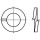 100 Stück, ~DIN 127 Federstahl Form A galvanisch verzinkt Federringe, aufgebogen - Abmessung: A 3