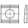 100 Stück, DIN 434 Stahl galvanisch verzinkt Scheiben, vierkant, keilförmig 8 %, für U-Träger - Abmessung: 9