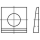 50 Stück, DIN 435 A 2 Scheiben, vierkant, keilförmig 14 %, für Doppel-T-Träger - Abmessung: 13,5