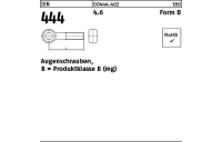 10 Stück, DIN 444 4.6 Form B Augenschrauben, Produktklasse B (mg) - Abmessung: BM 12 x 50