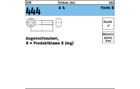 1 Stück, DIN 444 A 4 Form B Augenschrauben, Produktklasse B (mg) - Abmessung: BM 16 x 90