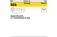 1 Stück, DIN 444 Messing Form B Augenschrauben, Produktklasse B (mg) - Abmessung: BM 16 x 120