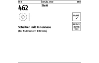 25 Stück, DIN 462 Stahl Scheiben mit Innennase - Abmessung: 35