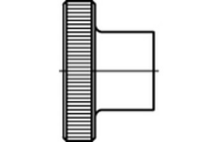 100 Stück, DIN 466 5 galvanisch verzinkt Rändelmuttern, hohe Form - Abmessung: M 3
