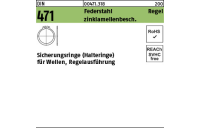 2000 Stück, DIN 471 Federstahl Regel zinklamellenbesch. Sicherungsringe (Halteringe) für Wellen, Regelausführung - Abmessung: 10 x 1