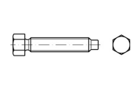 DIN 561 22 H (8.8) Ri galvanisch verzinkt Sechskantschrauben mit Zapfen und kleinem Sechskant, mit Rille - Abmessung: AM 24 x 70, Inhalt: 10 Stück