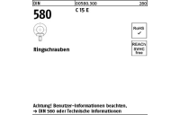 10 Stück, DIN 580 C 15 E Ringschrauben - Abmessung: M 14