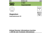DIN 582 C 15 E feuerverzinkt Ringmuttern - Abmessung: M 20, Inhalt: 10 Stück