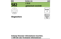 1 Stück, DIN 582 C 15 E galvanisch verzinkt Ringmuttern - Abmessung: M 48