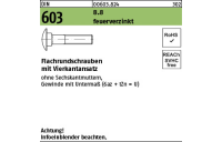 100 Stück, DIN 603 8.8 feuerverzinkt Flachrundschrauben mit Vierkantansatz - Abmessung: M 12 x 40
