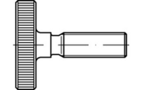 Rändelschrauben - niedrige Form - DIN 653 - Edelstahl A1 - M5x10 - 10 Stück