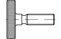 25 Stück, DIN 653 Stahl Rändelschrauben, niedrige Form - Abmessung: M 6 x 12
