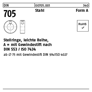 DIN 705 Stellringe Stahl A 50x80 x18 5 St.