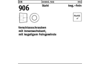 50 Stück, DIN 906 Stahl keg.-Fein verschlussschrauben mit Innensechskant, mit kegeligem Feingewinde - Abmessung: M 16 x 1,5