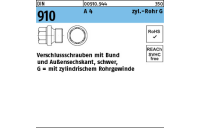 10 Stück, DIN 910 A 4 zyl.-Rohr G verschlussschrauben mit Bund und Außensechskant, schwer, m. zyl. Rohrgew. - Abmessung: G 1/4 A