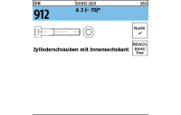 100 Stück, DIN 912 A 2 - 70 Zylinderschrauben mit Innensechskant - Abmessung: M 2 x 3*