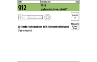 500 Stück, DIN 912 10.9 galvanisch verzinkt Zylinderschrauben mit Innensechskant - Abmessung: M 3 x 30
