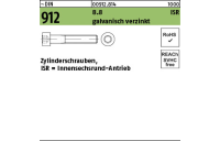 200 Stück, ~DIN 912 8.8 ISR galvanisch verzinkt Zylinderschrauben mit Innensechsrund - Abmessung: M 8 x 30 -T45