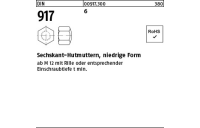 500 Stück, DIN 917 6 Sechskant-Hutmuttern, niedrige Form - Abmessung: M 10 SW 17