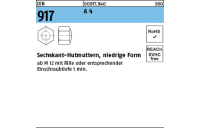 25 Stück, DIN 917 A 4 Sechskant-Hutmuttern, niedrige Form - Abmessung: M 10 SW 17