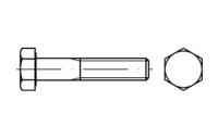 1 Stück, DIN 931 8.8 galvanisch verzinkt Sechskantschrauben mit Schaft - Abmessung: M 16 x 280