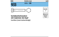 50 Stück, DIN 933 A 4 - 80 Sechskantschrauben mit Gewinde bis Kopf - Abmessung: M 16 x 45