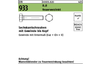 1 Stück, DIN 933 8.8 feuerverzinkt Sechskantschrauben mit Gewinde bis Kopf - Abmessung: M 30 x 160