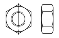 100 Stück, DIN 934 8 Links galvanisch verzinkt Sechskantmuttern mit metrischem Linksgewinde - Abmessung: M 4 -LH