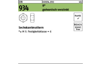 DIN 934 8 galvanisch verzinkt Sechskantmuttern - Abmessung: M 36, Inhalt: 20 Stück
