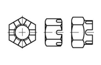 DIN 935-1 6 Fein Kronenmuttern mit metrischem Feingewinde - Abmessung: M 56 x 4, Inhalt: 3 Stück
