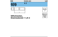 DIN 939 A 2 Stiftschrauben, Einschraubende = 1,25 d - Abmessung: M 16 x 40 VE= (10 Stück)