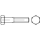DIN 960 10.9 galvanisch verzinkt Sechskantschrauben mit Schaft, mit metrischem Feingewinde - Abmessung: M 16 x1,5 x110 VE= (25 Stück)
