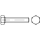 DIN 961 10.9 galvanisch verzinkt Sechskantschrauben mit Gewinde bis Kopf, mit metrischem Feingewinde - Abmessung: M 10 x1 x 35 VE= (100 Stück)
