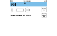 1000 Stück, DIN 963 A 2 Senkschrauben mit Schlitz - Abmessung: M 1 x 3