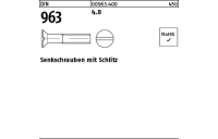 2000 Stück, DIN 963 4.8 Senkschrauben mit Schlitz - Abmessung: M 2 x 6