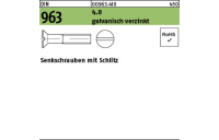 Senkschrauben mit Schlitz - ISO 2009/DIN 963 - Stahl 4.8 galvanisch verzinkt - M5x16 - 200 Stück