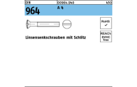 200 Stück, DIN 964 A 4 Linsensenkschrauben mit Schlitz - Abmessung: M 2,5 x 16