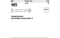 2000 Stück, DIN 965 4.8 H Senkschrauben mit Phillips-Kreuzschlitz H - Abmessung: M 3 x 20 -H