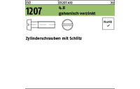 200 Stück, ISO 1207 4.8 galvanisch verzinkt Zylinderschrauben mit Schlitz - Abmessung: M 2 x 3
